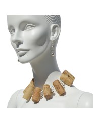 Necklace made with recycled corks
