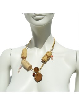 Collar de Corchos reciclados y madera