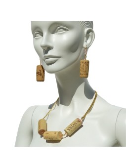 Collar de Corchos reciclados y cristal