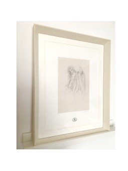 Dibujo San José enmarcado con paspartú