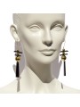 Black plexiglass long earrings San Fabrizzio