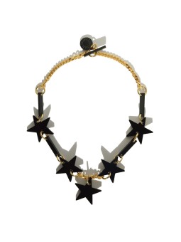 Collar de estrellas en color negro San Fabrizzio