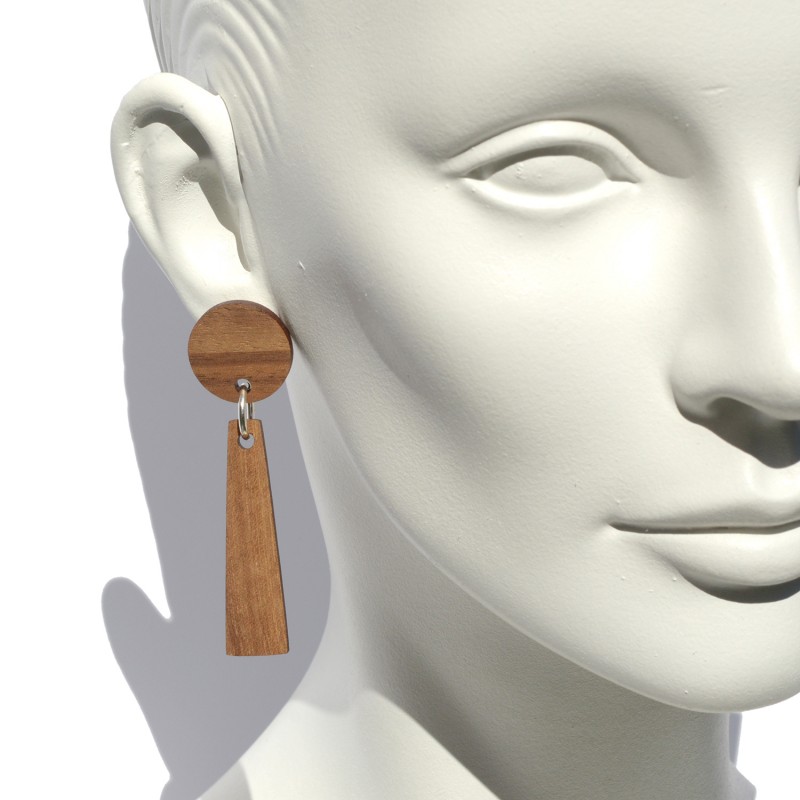 Wooden Exclamation point earrings San Fabrizzio
