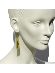 San Fabrizzio translucent green Trapecio earrings