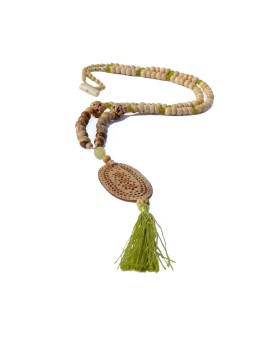 Kokoro x SanFabrizzio Bone and green Necklace