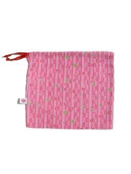 Kinchaku-bukuro bag sakura and stripes