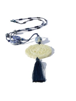 Kokoro x San Fabrizzio Blue Necklace Power & Happiness