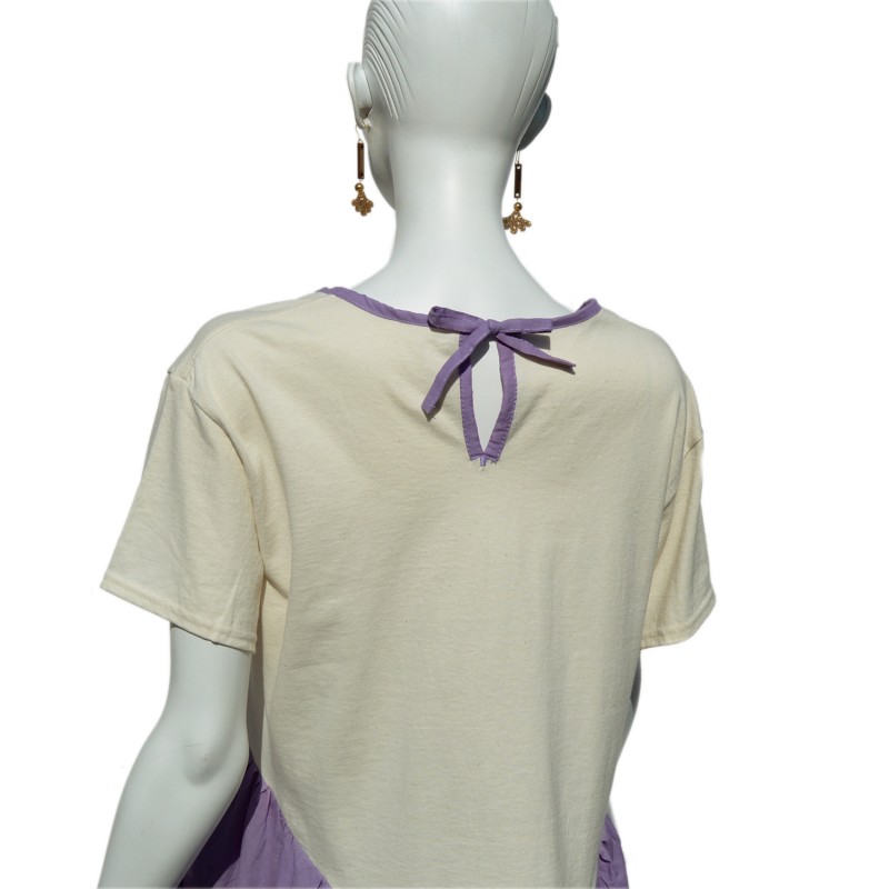T-shirt - Minidress Lilac back detail