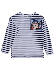 Kids Striped T-shirt with Superman
