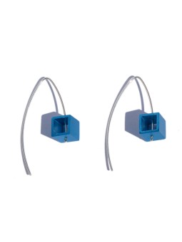 Pendientes Aluminio Azul cubico