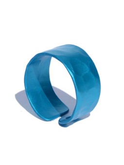 Blue-hammered-aluminium-ring