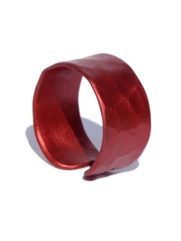 Anillo aluminio martelé rojo