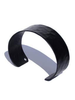 Pulsera-Aluminio-negro- estrecho- martele