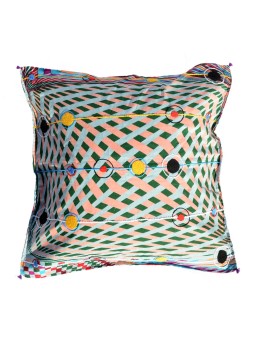 Cushion cover pagne embroidered