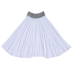 Long fluid white cotton skirt