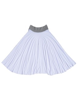 Long fluid white cotton skirt