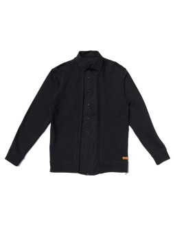 Black Sweatshirt with shirt underneath effect