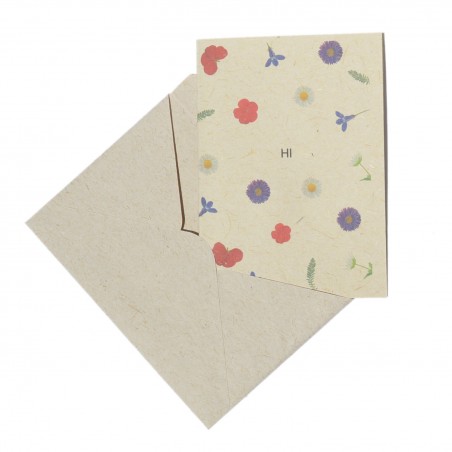 "Hi" card made of Bee Saving Paper adn envelope