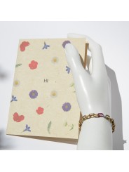 "Hi" card made of Bee Saving Paper and san fabrizzio bracelet