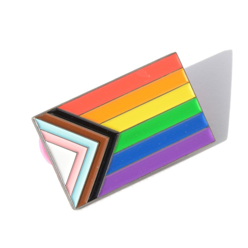 “Progress” Pride Enamel Pin by Daniel Quasar LGTBQI Flag