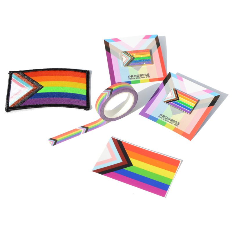 “Progress” Pride LGTBQI Flag by Daniel Quasar merch