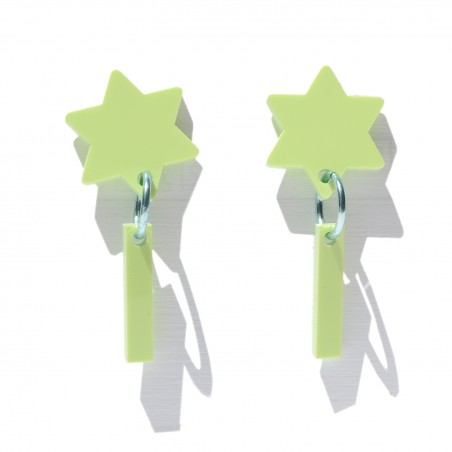 Light green Star earrings San Fabrizzio