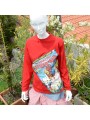 Red long-sleeve T-shirt with Spiderman comic cover
