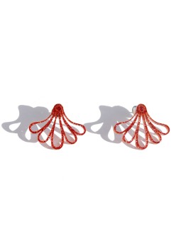 pendientes rojos plexiglass