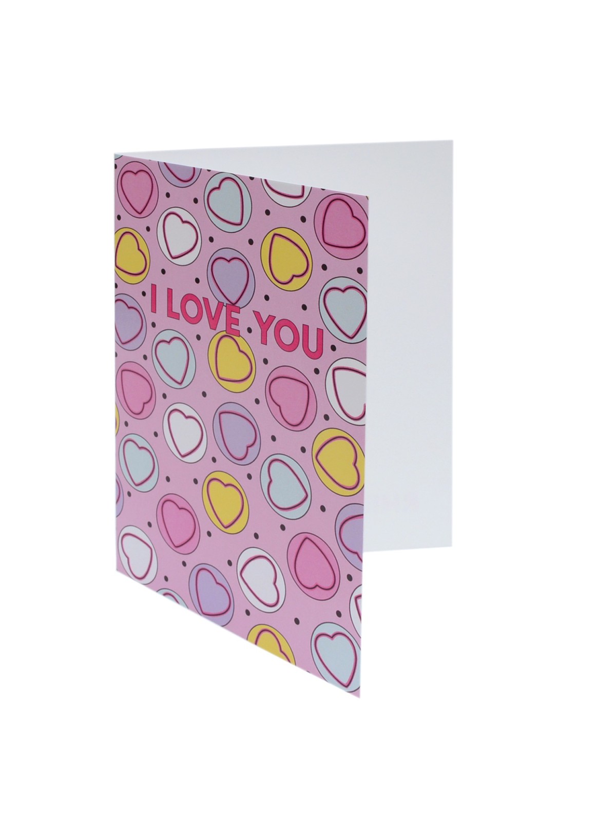 Love Heart Sweets Greetings Card rhillustrations