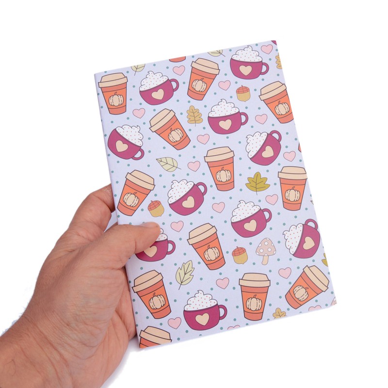 Pumpkin Spice Latte Pattern Sketchbook (Plus Free Postcard)