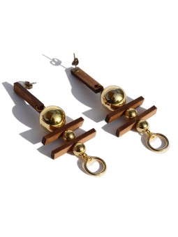 Wooden long earrings San Fabrizzio