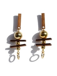 Wooden long earrings San Fabrizzio