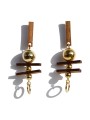 Wooden long earrings San Fabrizzio