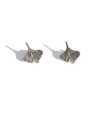 Sterling silver Ginkgo biloba leaf small earring