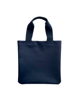 Black satin tote bag