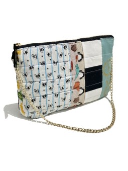 San Fabrizzio Shoulder bag made un padded patchwork diferentes fabrics