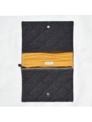 Handbag or IPad or tablet case in quilted denim