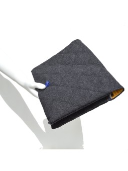 Bolso de mano en denim enguatado