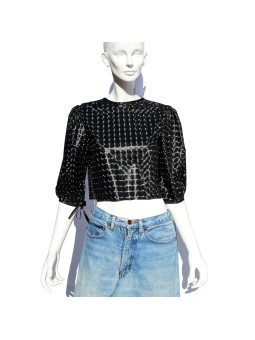 Black Optical Top San Fabrizzio