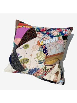 Funda de cojín en Patchwork