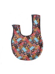 Shijimi bag with patchwork print of flower patterns