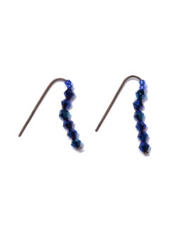R earrings from San Fabrizzio in blue Swaroski