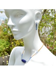 R earrings from San Fabrizzio in blue Swaroski