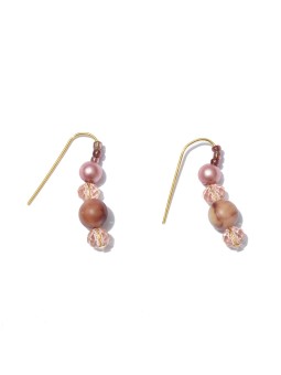 Pendientes R de San Fabrizzio en tonos rosa