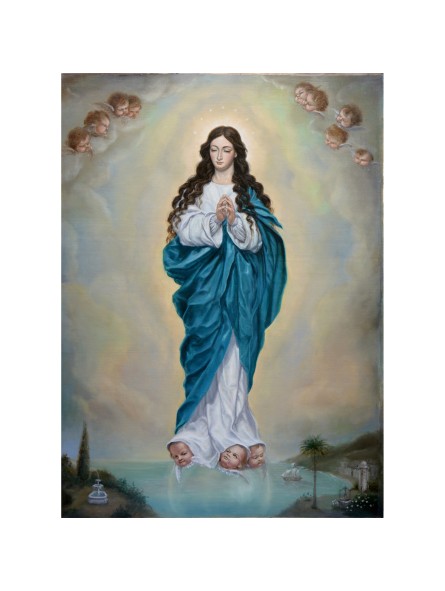 Reproduction on canvas of Immaculate Virgin Painting
