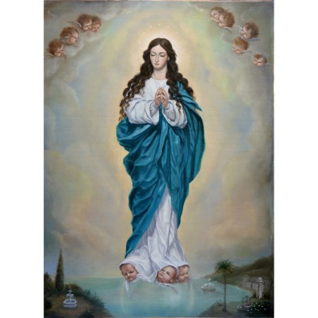 Reproducción sobre lienzo del Cuadro Virgen Inmaculada