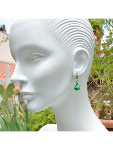 San Fabrizzio R earrings with green murrine