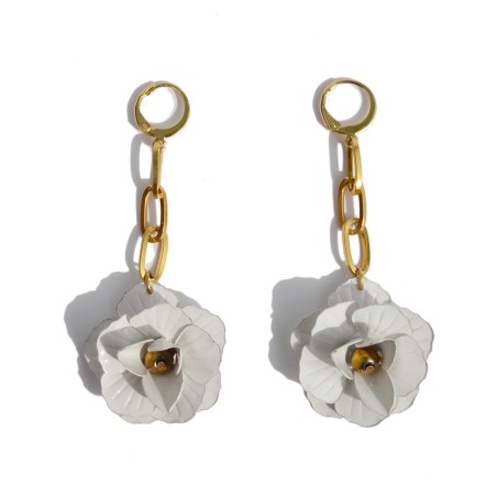 White Roses earrings, Malaje Handmade for San Fabrizzio.