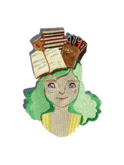 Books Lover heat adhesive embroidered patch