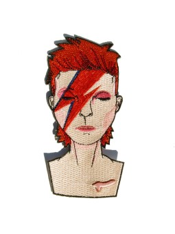 Parche bordado autoadhesivo con calor David Bowie